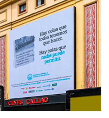 Colas de Hambre, campaña OOH