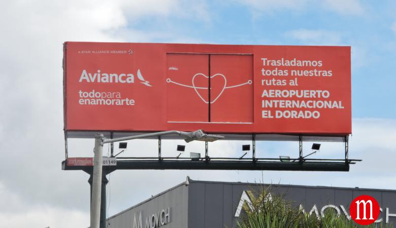 Valla publicitaria Avianca